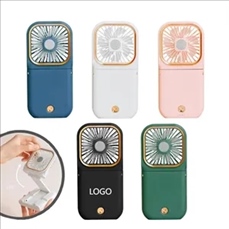 Portable Handheld Foldable Necklace Fan With Power Bank