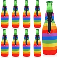 Pride Rainbow Neoprene Beer Bottle Cooler Sleeves