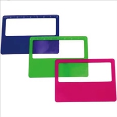 Promotional Card Sized Pocket 3X Reading Magnifier