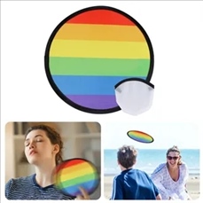 Rainbow Fold Up Flying Disc with Pouch