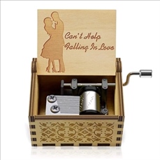 Retro Hand Crank Crafts Wooden Music Box