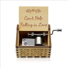 Retro Hand Crank Crafts Wooden Music Box