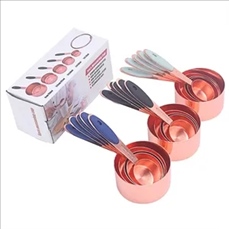 Rose gold stainless steel 5-piece measuring cup set