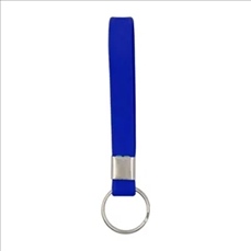 Screen Printed Silicone Wristband Keychain