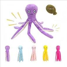 Small doy  octopus for puppy doll, cat squeaky plush toy