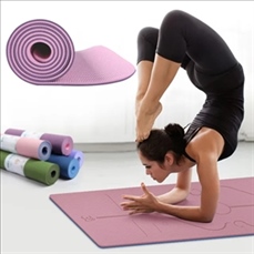 Soft TPE Fitness Yoga Mats With Alignment line