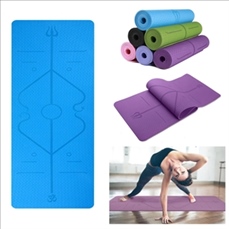 Soft TPE Fitness Yoga Mats With Alignment line