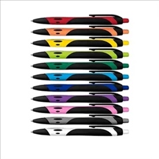 Sport Soft Touch Rubberized Hybrid Gel Pen - Black Ink