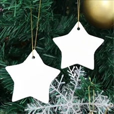 Star Shape Ceramic Christmas Ornament