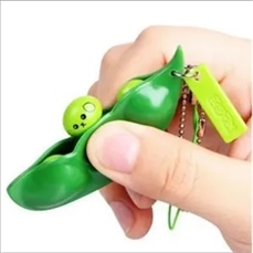 Stress Ball Edamame Keychain