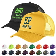 Structured 5 Panel Curved Bill Trucker Cap with Rope