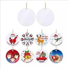 Sublimation Christmas Ceramic Ornament Ideal for DIY Crafts