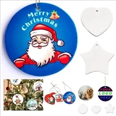 Sublimation Christmas Ceramic Ornament Ideal for DIY Crafts