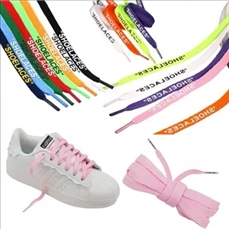 Text Printed Flat Shoelaces