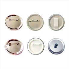 Tinplate Round Button With Safety Pins