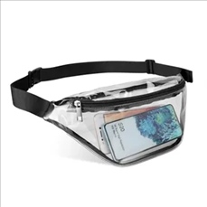 Transparent PVC Waist Bag with Adjustable Strap