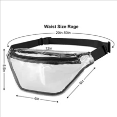 Transparent PVC Waist Bag with Adjustable Strap