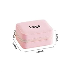 Travel Jewelry Case with Mirror for Women