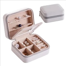 Travel Jewelry Case with Mirror for Women