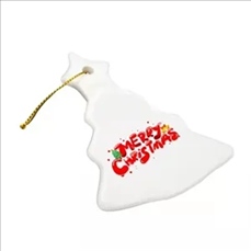 Tree Shape Ceramic Christmas Ornament