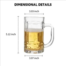 Vertical Stripe Handle Cup