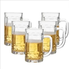 Vertical Stripe Handle Cup