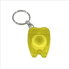 Waxed Tooth Shape Dental Floss Key Chain