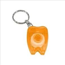 Waxed Tooth Shape Dental Floss Key Chain