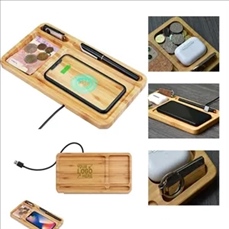 Wireless Charging Station With Desk Organizer Pad